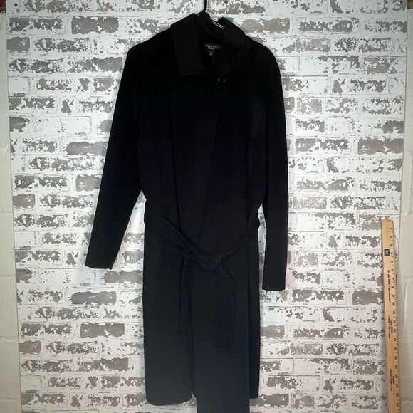Talbots | women long black wool blend dress coat - Picture 4 of 12